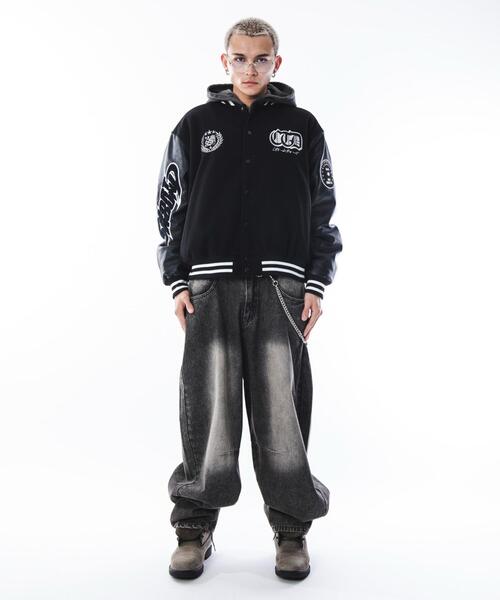 【Lサイズ Y2K 短丈】ディファレンス ルパート ワッペン スタジャン Lサイズ Y2K 短丈】ディファレンス ルパート ワッペン スタジャン L