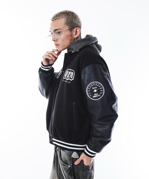 【Lサイズ Y2K 短丈】ディファレンス ルパート ワッペン スタジャン SHORT ROUND スタジャン SHORT ROUND/「25年秋冬新作」メルトン