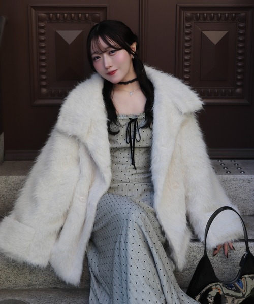 mellowneon（メロウネオン） ワンピース ドットレースドッキングキャミ