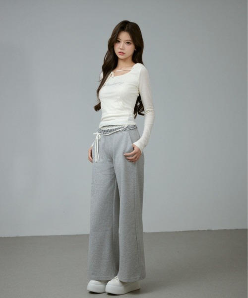 ANDWANG セットアップ Glam Frill Bijou Set Up レディース : ZOZOTOWN