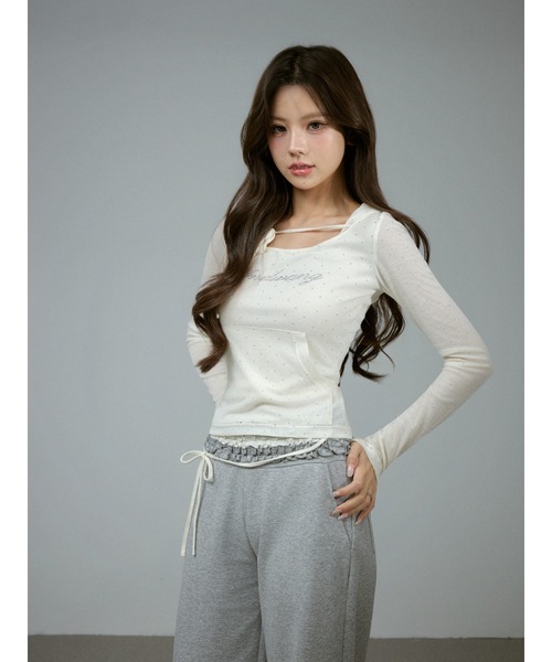 ANDWANG セットアップ Glam Frill Bijou Set Up レディース : ZOZOTOWN