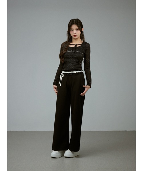 ANDWANG セットアップ Glam Frill Bijou Set Up レディース : ZOZOTOWN