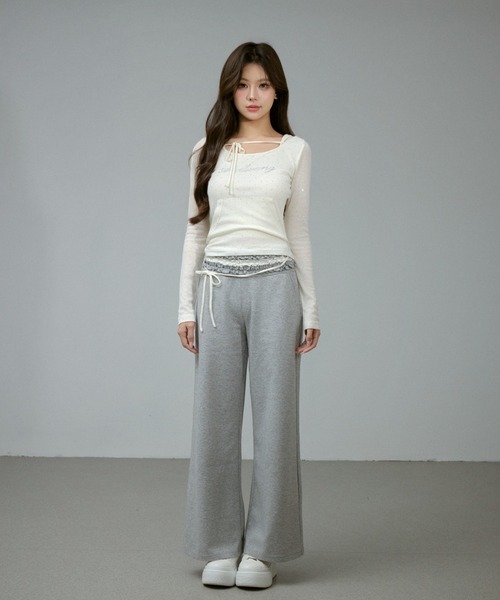 ANDWANG セットアップ Glam Frill Bijou Set Up レディース : ZOZOTOWN