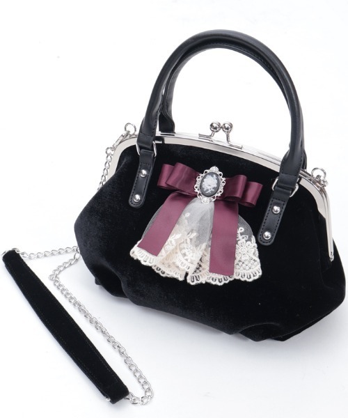 axes femme（アクシーズ ファム） ボストンバッグ カメオ付リボン