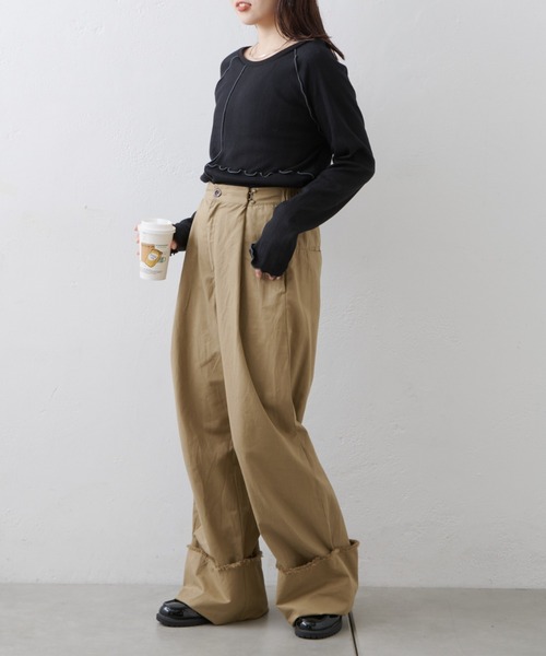「CIAOPANIC TYPY」 長袖カットソー ONE SIZE ホワイト レディース_画像9