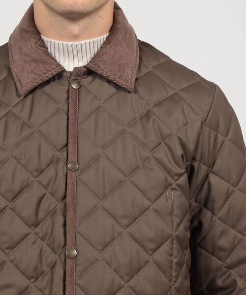 ブルゾン アウター 「別注」LAVENHAM DENHAM ウールキルティングブルゾン V.B.CANONICO メンズの画像