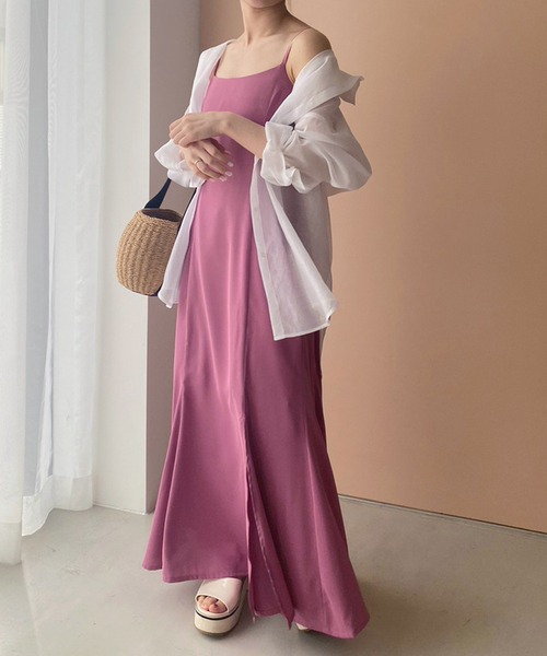 「one after another NICE CLAUP」 キャミソールワンピース FREE ホワイト レディース_画像2