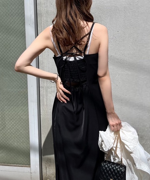 「one after another NICE CLAUP」 キャミソールワンピース FREE ホワイト レディース_画像5