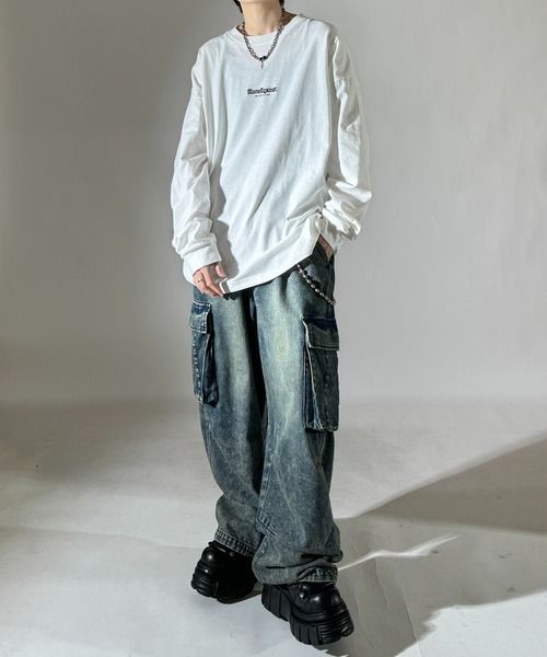 「Confirm」 長袖Tシャツ M ピンク系その他 メンズ_画像5