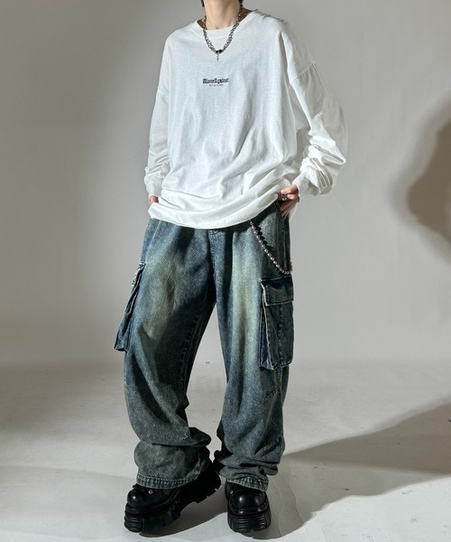 「Confirm」 長袖Tシャツ M ピンク系その他 メンズ_画像6