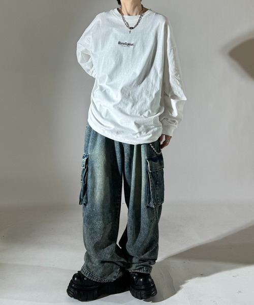 「Confirm」 長袖Tシャツ M ピンク系その他 メンズ_画像8