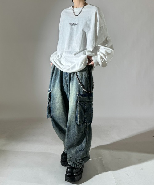 「Confirm」 長袖Tシャツ M ピンク系その他 メンズ_画像9