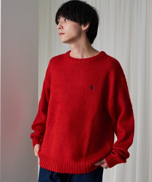 「U.S. POLO ASSN.」 長袖ニット M アイボリー レディース_画像8