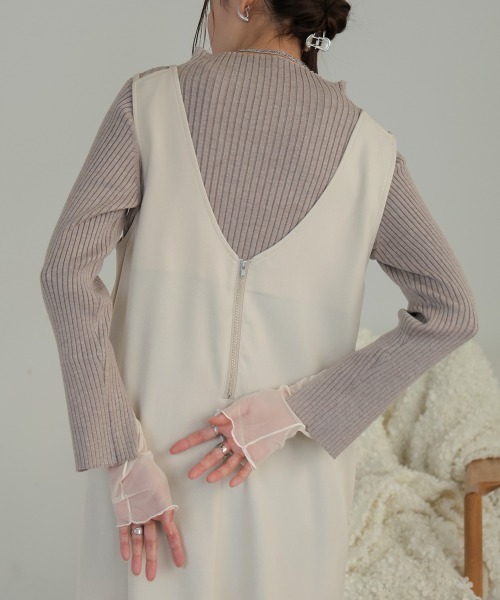 「Bab」 キャミソールワンピース M アイボリー レディース_画像2