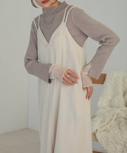 「Bab」 キャミソールワンピース M アイボリー レディース_画像3