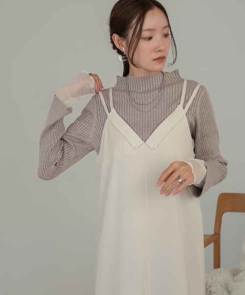 「Bab」 キャミソールワンピース M アイボリー レディース_画像5