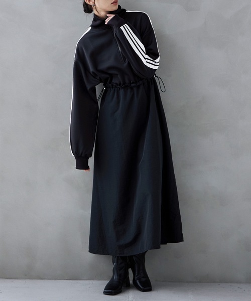 「etoll.」 ドッキングワンピース M ネイビー レディース_画像3