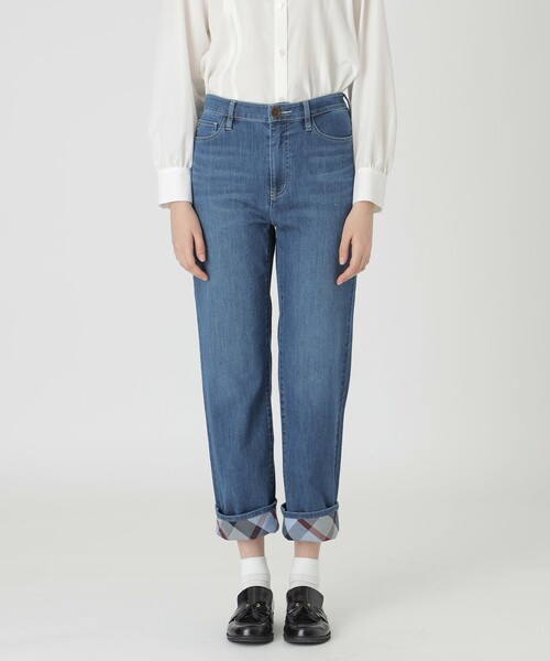 BLUE LABEL CRESTBRIDGE ハイライズストレートパンツ34 BLUE LABEL CRESTBRIDGE（ブルーレーベルクレストブリッジ） ジーンズ