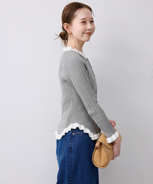 SLOBE IENA /トゴール◆フリルカーディガン(J0102) SLOBE IENA｜《追加》tyn.TGOR/トゴール フリルカーディガン J0102