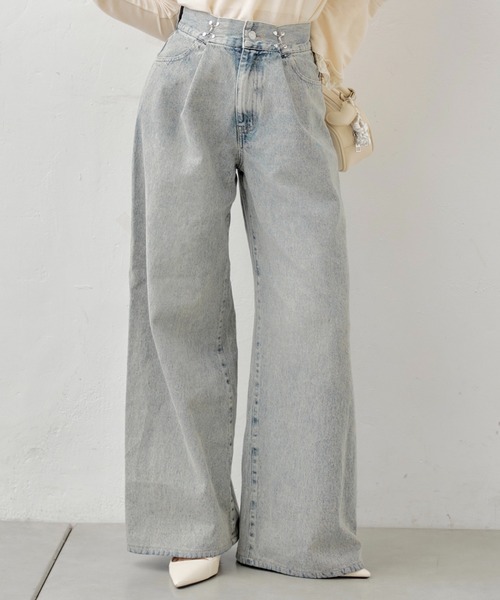 「Chico」 デニムパンツ 0 ブルー レディース_画像4