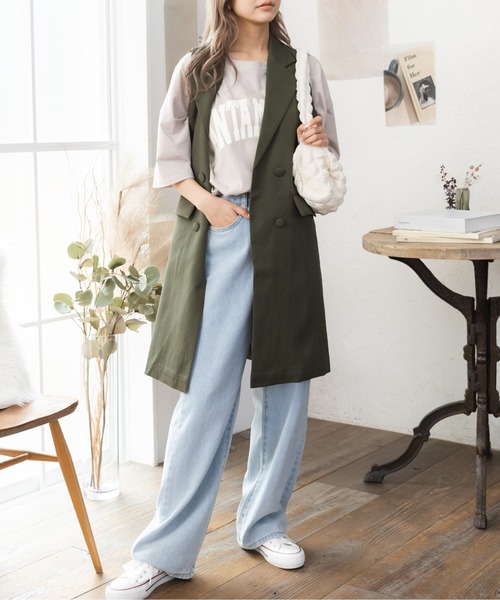 「COCOMOMO」 ベスト L ブラウン レディース_画像5