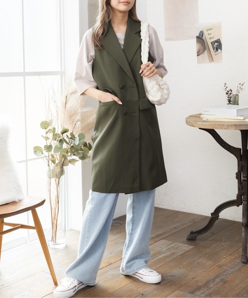 「COCOMOMO」 ベスト L ブラウン レディース_画像9