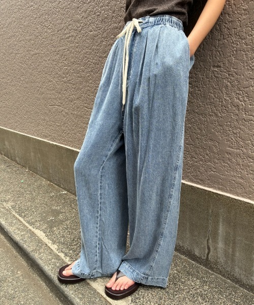 AIC. ワイドパンツ ジーンズ デニム デニムパンツ 接触冷感テンセル