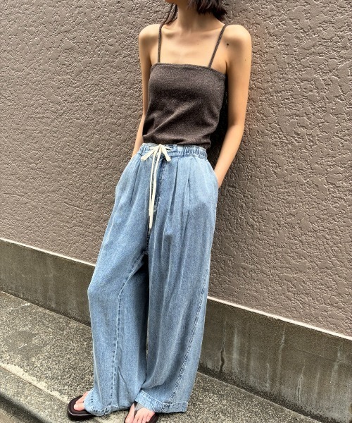 AIC. ワイドパンツ ジーンズ デニム デニムパンツ 接触冷感テンセル