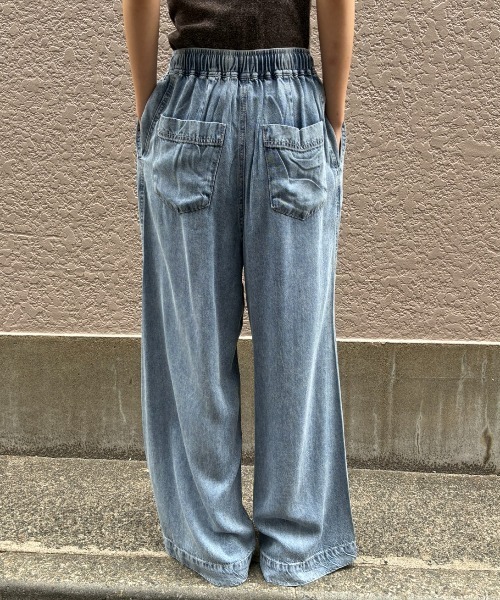 AIC. ワイドパンツ ジーンズ デニム デニムパンツ 接触冷感テンセル