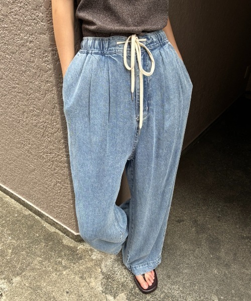AIC. ワイドパンツ ジーンズ デニム デニムパンツ 接触冷感テンセル