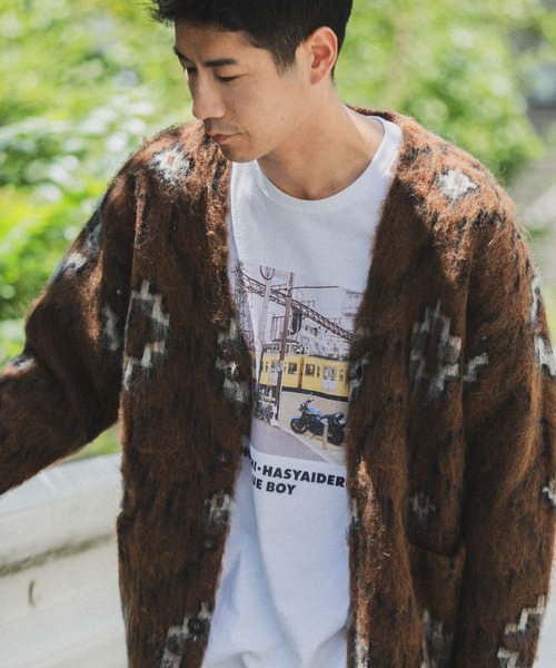 「AMERICAN RAG CIE」 ニットカーディガン M ブラウン メンズ_画像5