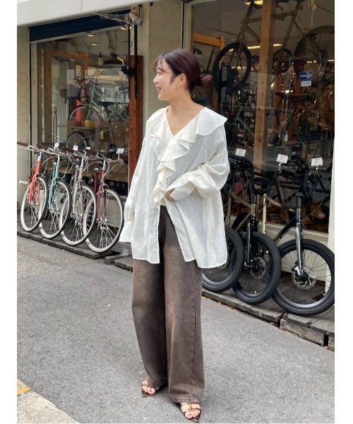 「titivate」 デニムパンツ S オフホワイト レディース_画像5