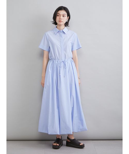 ワンピース ストライプセパレートバルーンシャツワンピースの画像