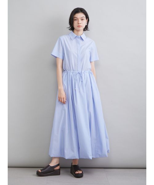 ワンピース ストライプセパレートバルーンシャツワンピースの画像