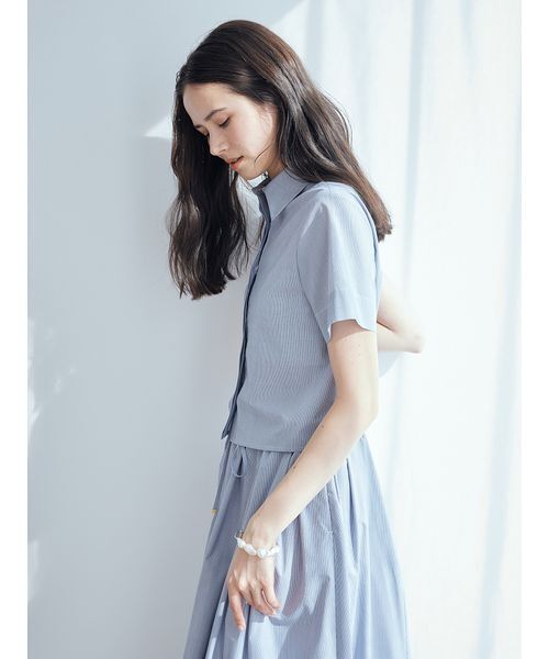Mila Owen（ミラオーウェン） ワンピース 半袖 ストライプセパレート