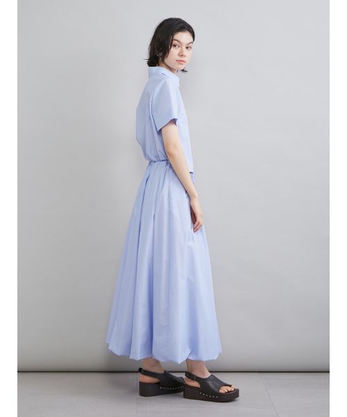 ワンピース ストライプセパレートバルーンシャツワンピースの画像