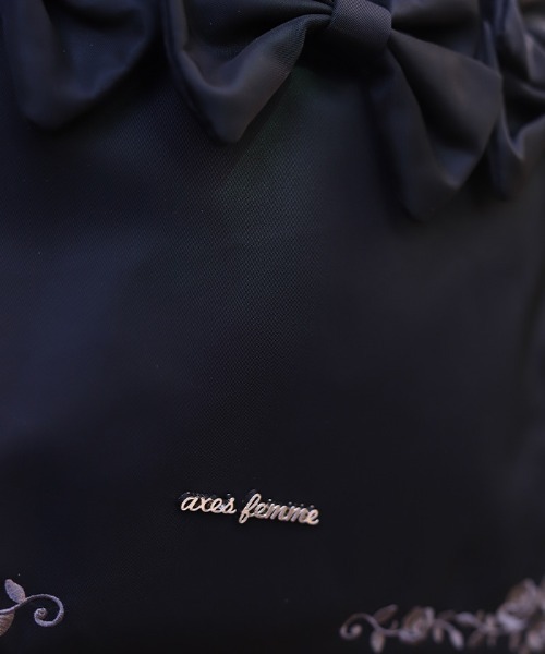 axes femme（アクシーズ ファム） トートバッグ 撥水ナイロン連リボン 