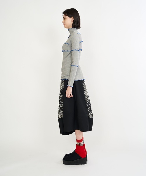 「gomme」 長袖カットソー MEDIUM チャコールグレー レディース_画像4