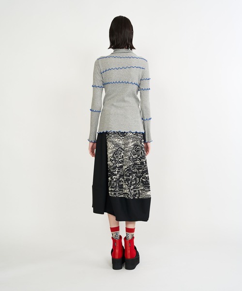 「gomme」 長袖カットソー MEDIUM チャコールグレー レディース_画像5