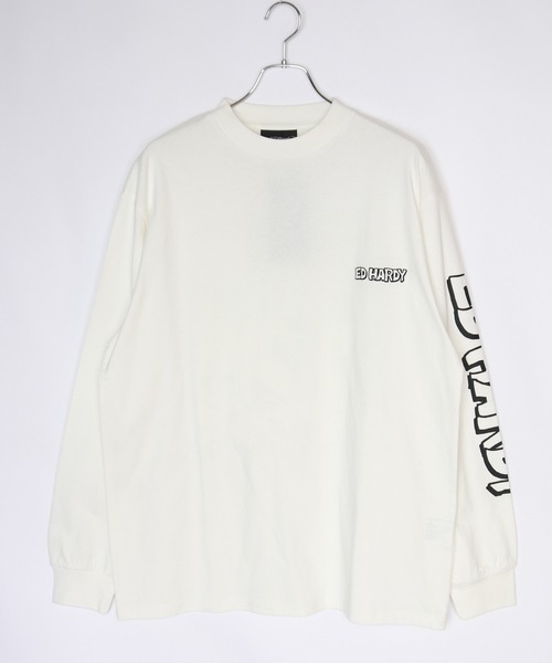 「Ed Hardy」 長袖Tシャツ L パープル メンズ_画像8