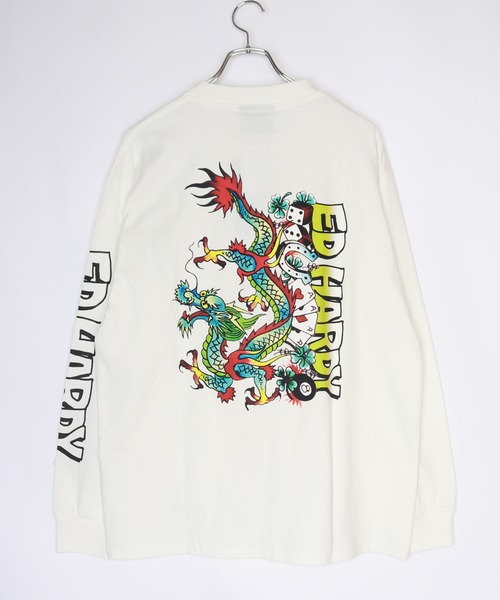 「Ed Hardy」 長袖Tシャツ L パープル メンズ_画像9