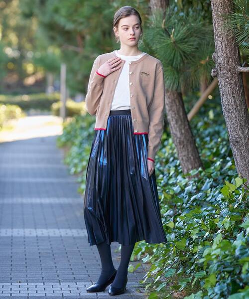「DRESSTERIOR」 ニットカーディガン 36 ベージュ レディース_画像6