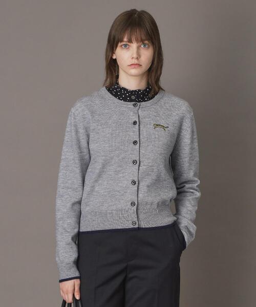 「DRESSTERIOR」 ニットカーディガン 36 ベージュ レディース_画像9