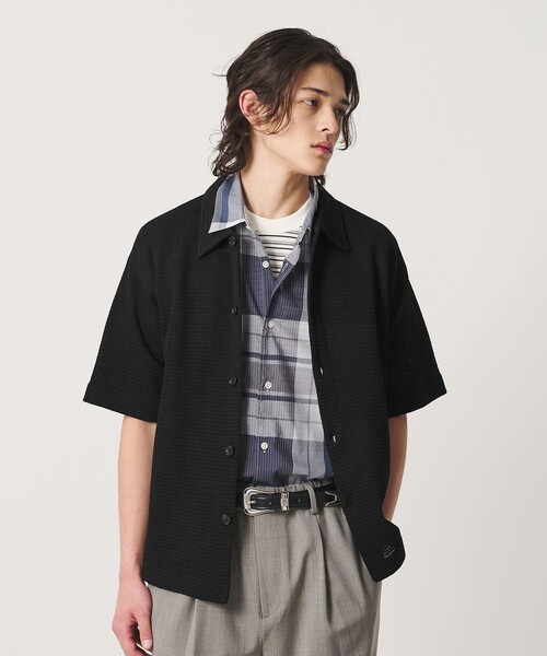 ビューティアンドユース　BEAUTY&YOUTH シャツニットカーディガン BEAUTY＆YOUTH UNITED ARROWS カーディガン パナマ ニット シャツ