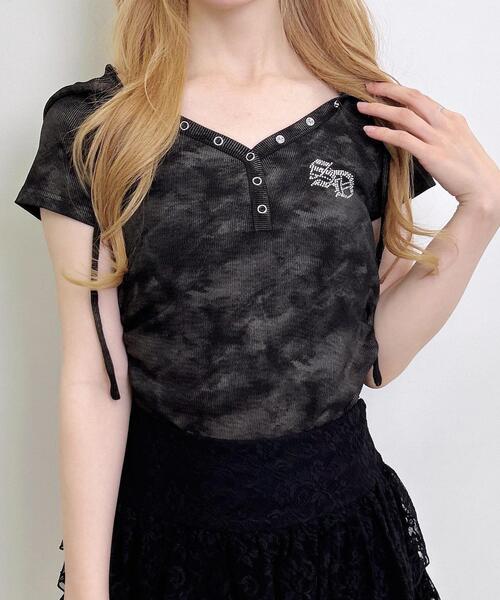 INGNI（イング） ヘンリーネック tシャツ 半袖 ヘンリーネックフード