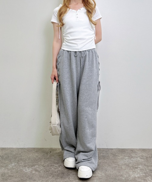 INGNI（イング） ヘンリーネック tシャツ 半袖 ヘンリーネックフード