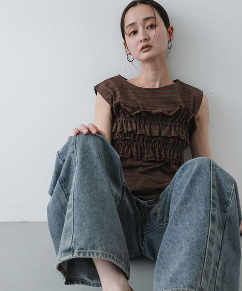 SENSE OF PLACE by URBAN RESEARCH tシャツ ボーダーカットビスチェ