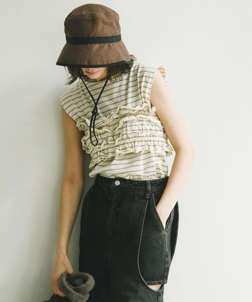 SENSE OF PLACE by URBAN RESEARCH tシャツ ボーダーカットビスチェ