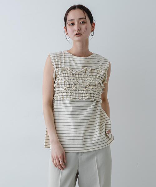 SENSE OF PLACE by URBAN RESEARCH tシャツ ボーダーカットビスチェ