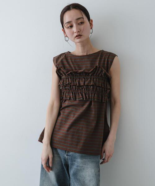 SENSE OF PLACE by URBAN RESEARCH tシャツ ボーダーカットビスチェ